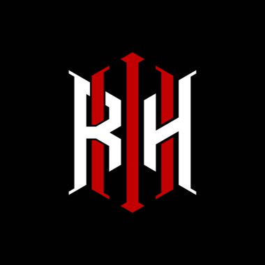 İzole arkaplanda geometrik modern dikdörtgen stil tasarımlı ilk monogram, minimalist geometrik şekil logosu.