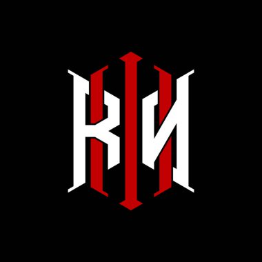 İzole arkaplanda geometrik modern dikdörtgen stil tasarımlı ilk monogram, minimalist geometrik şekil logosu.