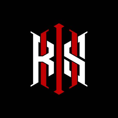 İzole arkaplanda geometrik modern dikdörtgen stil tasarımlı ilk monogram, minimalist geometrik şekil logosu.