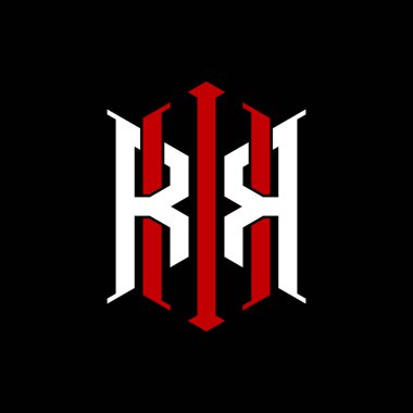 İzole arkaplanda geometrik modern dikdörtgen stil tasarımlı ilk monogram, minimalist geometrik şekil logosu.