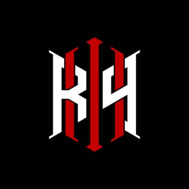 İzole arkaplanda geometrik modern dikdörtgen stil tasarımlı ilk monogram, minimalist geometrik şekil logosu.