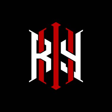 İzole arkaplanda geometrik modern dikdörtgen stil tasarımlı ilk monogram, minimalist geometrik şekil logosu.