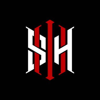 İzole arkaplanda geometrik modern dikdörtgen stil tasarımlı ilk monogram, minimalist geometrik şekil logosu.