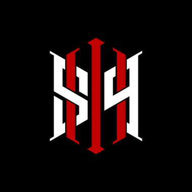 İzole arkaplanda geometrik modern dikdörtgen stil tasarımlı ilk monogram, minimalist geometrik şekil logosu.