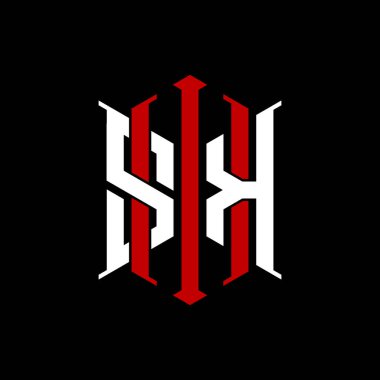 İzole arkaplanda geometrik modern dikdörtgen stil tasarımlı ilk monogram, minimalist geometrik şekil logosu.