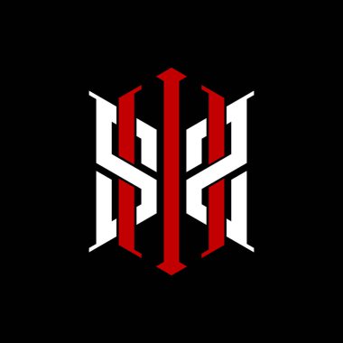 İzole arkaplanda geometrik modern dikdörtgen stil tasarımlı ilk monogram, minimalist geometrik şekil logosu.