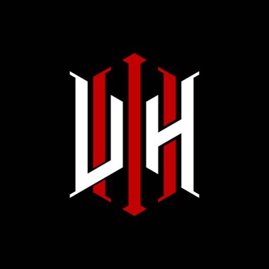 İzole arkaplanda geometrik modern dikdörtgen stil tasarımlı ilk monogram, minimalist geometrik şekil logosu.
