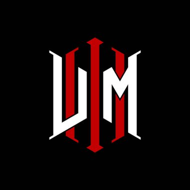 İzole arkaplanda geometrik modern dikdörtgen stil tasarımlı ilk monogram, minimalist geometrik şekil logosu.