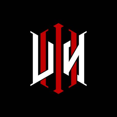 İzole arkaplanda geometrik modern dikdörtgen stil tasarımlı ilk monogram, minimalist geometrik şekil logosu.