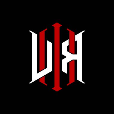 İzole arkaplanda geometrik modern dikdörtgen stil tasarımlı ilk monogram, minimalist geometrik şekil logosu.