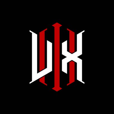 İzole arkaplanda geometrik modern dikdörtgen stil tasarımlı ilk monogram, minimalist geometrik şekil logosu.