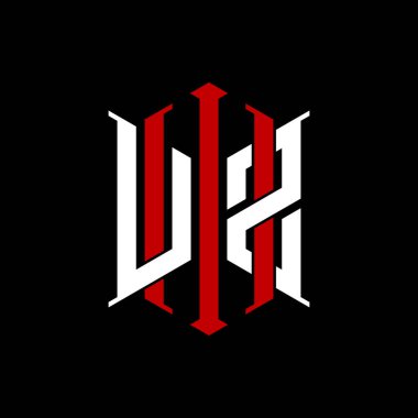 İzole arkaplanda geometrik modern dikdörtgen stil tasarımlı ilk monogram, minimalist geometrik şekil logosu.