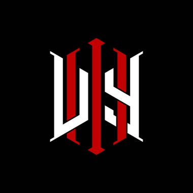 İzole arkaplanda geometrik modern dikdörtgen stil tasarımlı ilk monogram, minimalist geometrik şekil logosu.