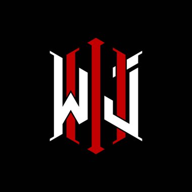 İzole arkaplanda geometrik modern dikdörtgen stil tasarımlı ilk monogram, minimalist geometrik şekil logosu.