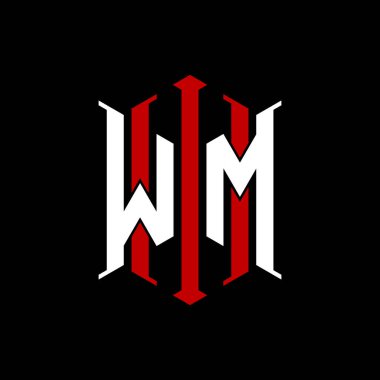 İzole arkaplanda geometrik modern dikdörtgen stil tasarımlı ilk monogram, minimalist geometrik şekil logosu.