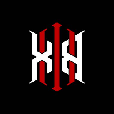 İzole arkaplanda geometrik modern dikdörtgen stil tasarımlı ilk monogram, minimalist geometrik şekil logosu.
