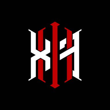 İzole arkaplanda geometrik modern dikdörtgen stil tasarımlı ilk monogram, minimalist geometrik şekil logosu.