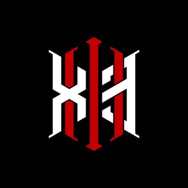 İzole arkaplanda geometrik modern dikdörtgen stil tasarımlı ilk monogram, minimalist geometrik şekil logosu.