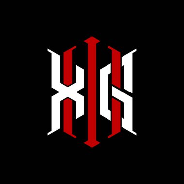 İzole arkaplanda geometrik modern dikdörtgen stil tasarımlı ilk monogram, minimalist geometrik şekil logosu.