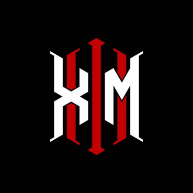 İzole arkaplanda geometrik modern dikdörtgen stil tasarımlı ilk monogram, minimalist geometrik şekil logosu.