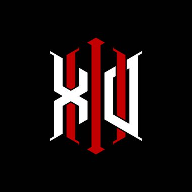 İzole arkaplanda geometrik modern dikdörtgen stil tasarımlı ilk monogram, minimalist geometrik şekil logosu.