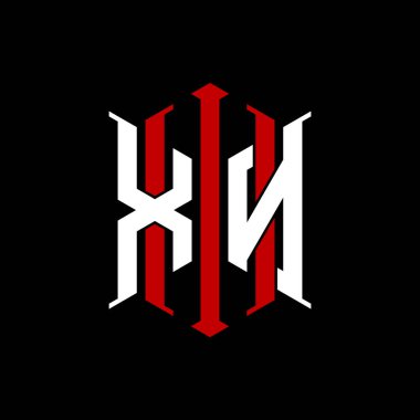 İzole arkaplanda geometrik modern dikdörtgen stil tasarımlı ilk monogram, minimalist geometrik şekil logosu.
