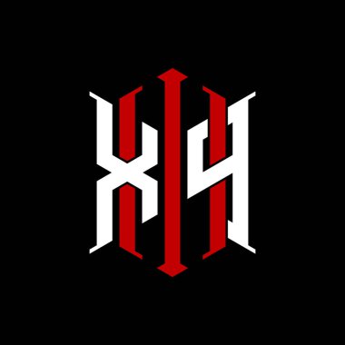 İzole arkaplanda geometrik modern dikdörtgen stil tasarımlı ilk monogram, minimalist geometrik şekil logosu.
