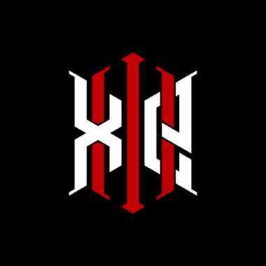 İzole arkaplanda geometrik modern dikdörtgen stil tasarımlı ilk monogram, minimalist geometrik şekil logosu.