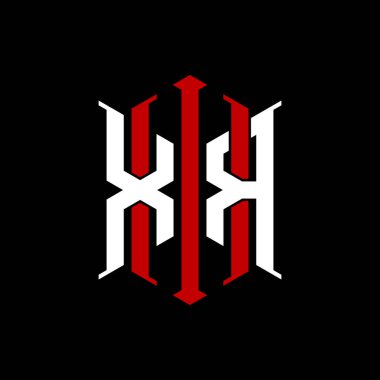 İzole arkaplanda geometrik modern dikdörtgen stil tasarımlı ilk monogram, minimalist geometrik şekil logosu.