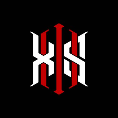 İzole arkaplanda geometrik modern dikdörtgen stil tasarımlı ilk monogram, minimalist geometrik şekil logosu.
