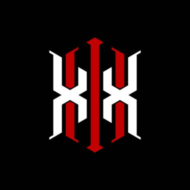 İzole arkaplanda geometrik modern dikdörtgen stil tasarımlı ilk monogram, minimalist geometrik şekil logosu.