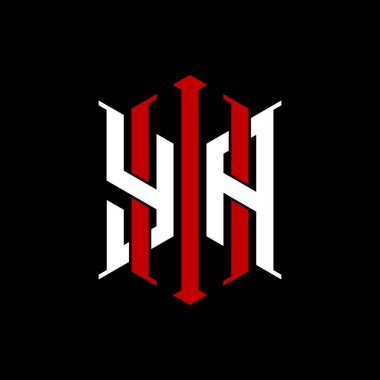 İzole arkaplanda geometrik modern dikdörtgen stil tasarımlı ilk monogram, minimalist geometrik şekil logosu.