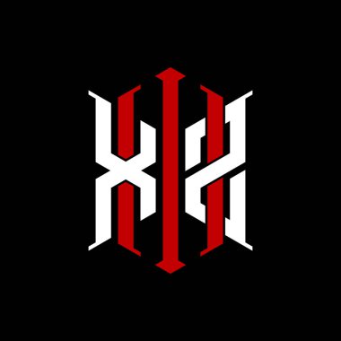 İzole arkaplanda geometrik modern dikdörtgen stil tasarımlı ilk monogram, minimalist geometrik şekil logosu.