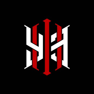 İzole arkaplanda geometrik modern dikdörtgen stil tasarımlı ilk monogram, minimalist geometrik şekil logosu.