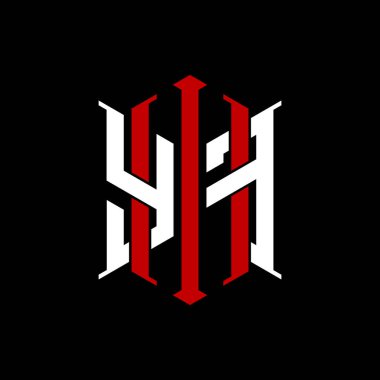 İzole arkaplanda geometrik modern dikdörtgen stil tasarımlı ilk monogram, minimalist geometrik şekil logosu.