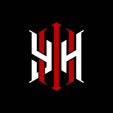 İzole arkaplanda geometrik modern dikdörtgen stil tasarımlı ilk monogram, minimalist geometrik şekil logosu.