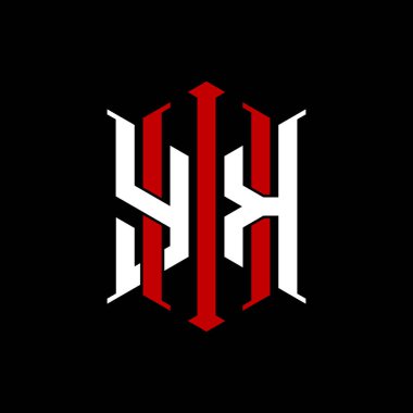 İzole arkaplanda geometrik modern dikdörtgen stil tasarımlı ilk monogram, minimalist geometrik şekil logosu.