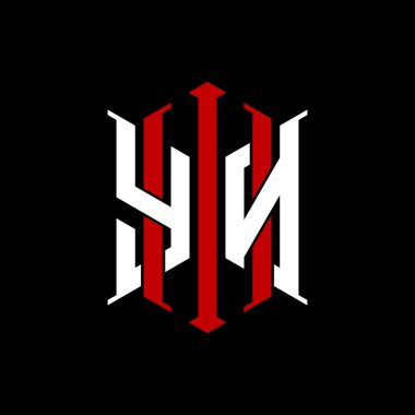 İzole arkaplanda geometrik modern dikdörtgen stil tasarımlı ilk monogram, minimalist geometrik şekil logosu.