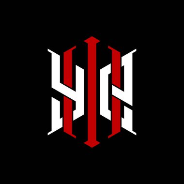 İzole arkaplanda geometrik modern dikdörtgen stil tasarımlı ilk monogram, minimalist geometrik şekil logosu.