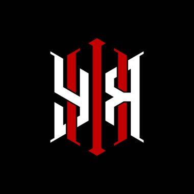 İzole arkaplanda geometrik modern dikdörtgen stil tasarımlı ilk monogram, minimalist geometrik şekil logosu.