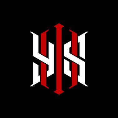 İzole arkaplanda geometrik modern dikdörtgen stil tasarımlı ilk monogram, minimalist geometrik şekil logosu.