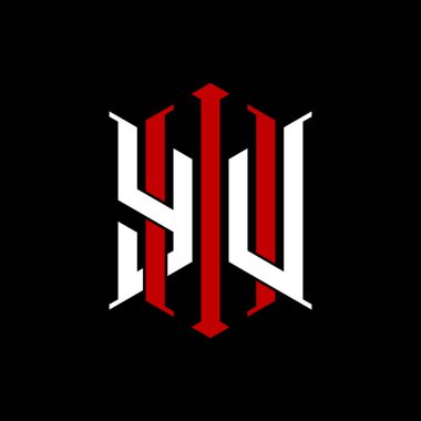 İzole arkaplanda geometrik modern dikdörtgen stil tasarımlı ilk monogram, minimalist geometrik şekil logosu.