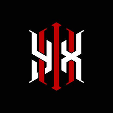 İzole arkaplanda geometrik modern dikdörtgen stil tasarımlı ilk monogram, minimalist geometrik şekil logosu.