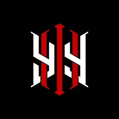 İzole arkaplanda geometrik modern dikdörtgen stil tasarımlı ilk monogram, minimalist geometrik şekil logosu.