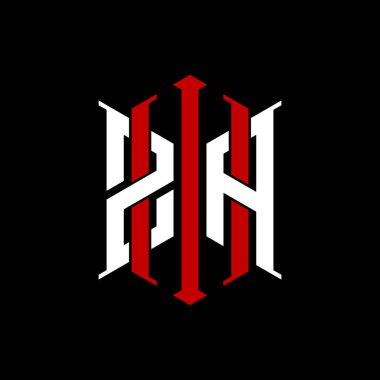 İzole arkaplanda geometrik modern dikdörtgen stil tasarımlı ilk monogram, minimalist geometrik şekil logosu.