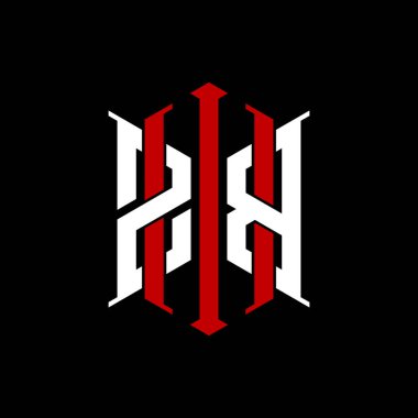 İzole arkaplanda geometrik modern dikdörtgen stil tasarımlı ilk monogram, minimalist geometrik şekil logosu.