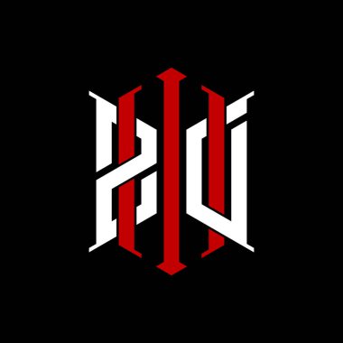 İzole arkaplanda geometrik modern dikdörtgen stil tasarımlı ilk monogram, minimalist geometrik şekil logosu.