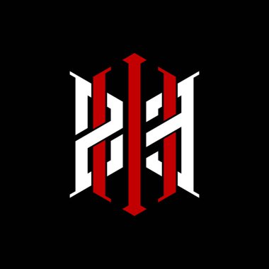 İzole arkaplanda geometrik modern dikdörtgen stil tasarımlı ilk monogram, minimalist geometrik şekil logosu.