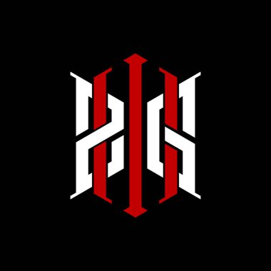 İzole arkaplanda geometrik modern dikdörtgen stil tasarımlı ilk monogram, minimalist geometrik şekil logosu.