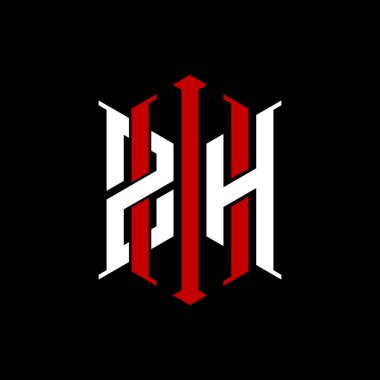 İzole arkaplanda geometrik modern dikdörtgen stil tasarımlı ilk monogram, minimalist geometrik şekil logosu.